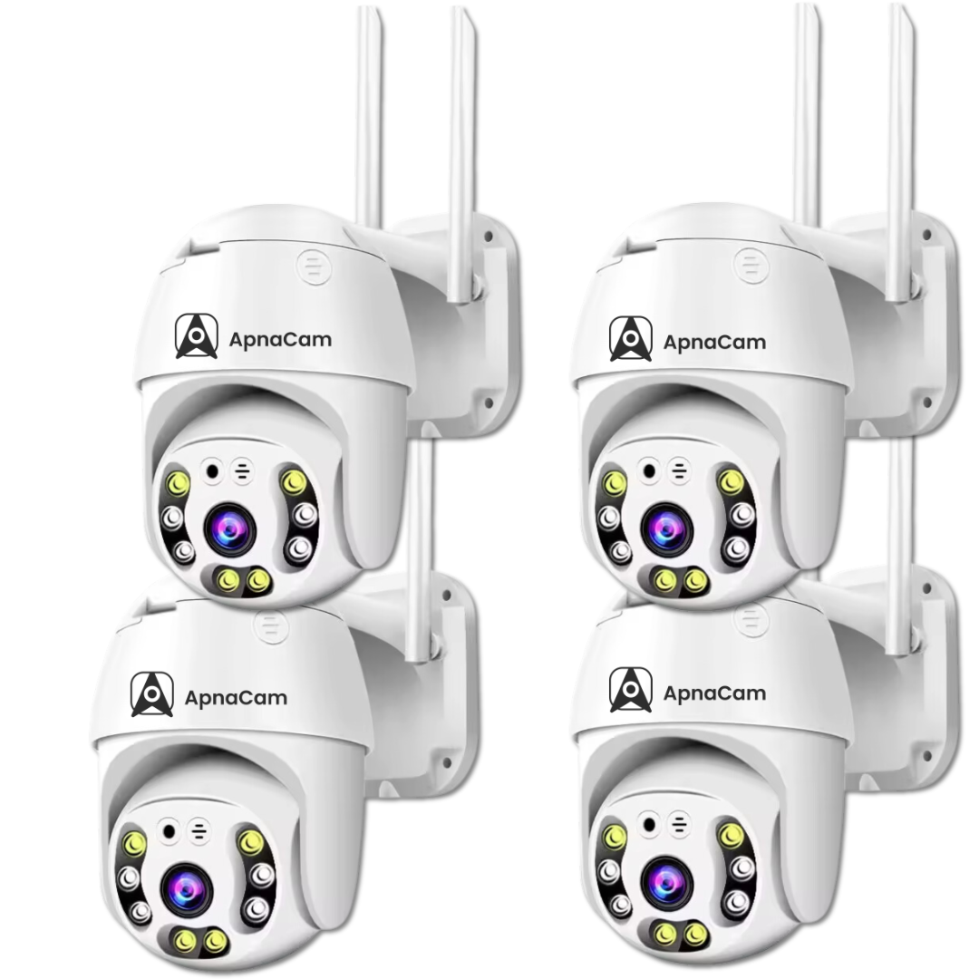 ApnaCam WiFi Outdoor CCTV Camera — 5MP, 360° PTZ, Color Night Vision, 2-Way Audio, Waterproof (Home, Shop, Farm Security)