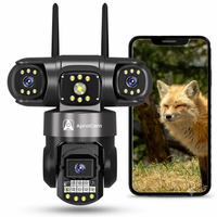 ApnaCam 4G Triple Lens PTZ + Bullet Combo CCTV Camera — 8MP Main + 2×5MP, 5X Zoom, Color Night Vision, AI Detection (No WiFi Outdoor Security)
