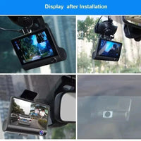 ApnaCam 3-Channel Dash Cam with Reverse Camera — Front + Cabin + Rear, 1080p FHD, 4" IPS Screen, Night Vision, G-Sensor, Loop Recording (Triple Lens Car Camera)