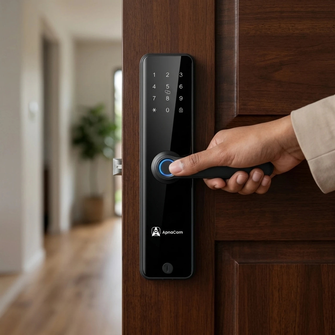ApnaCam SmartHome Series 1 Pro WiFi Smart Lock | 6-Way Unlock, App+OTP