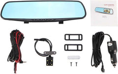 ApnaCam Rearview Mirror Dash Cam with Reverse Camera — 4.3" Display, 1080p Front + Rear Camera, 170° Wide Angle, Night Vision, G-Sensor (Universal for All Cars)