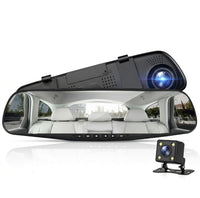 ApnaCam Rearview Mirror Dash Cam with Reverse Camera — 4.3" Display, 1080p Front + Rear Camera, 170° Wide Angle, Night Vision, G-Sensor (Universal for All Cars)
