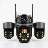ApnaCam Spyder 4G PTZ Security Camera – 5MP Quad Lens, 360° Coverage, Color Night Vision, No WiFi Needed, Outdoor Weatherproof CCTV for Farm, Home & Warehouse