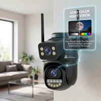 ApnaCam Dual-Lens WiFi CCTV | Fixed Bullet + PTZ | FHD Outdoor | Full-Color Night Vision | IP66 | iCSee App