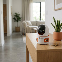 ApnaCam Robo Cam 6MP Tri Lens/Screen HD 1080p AI Human Detect.WiFi, Bullet + PTZ Security Camera (SD Card Support Upto 128 GB, 4 Channel)