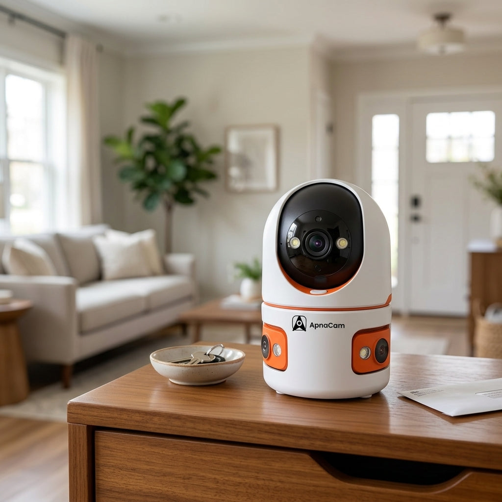 ApnaCam Robo Cam 6MP Tri Lens/Screen HD 1080p AI Human Detect.WiFi, Bullet + PTZ Security Camera (SD Card Support Upto 128 GB, 4 Channel)