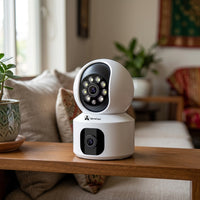ApnaCam SuperCam 5MP×2 Dual-Lens WiFi PTZ CCTV | Bullet + PTZ Hybrid | AI Human Detection | Night Vision | Indoor Security | V380 Pro