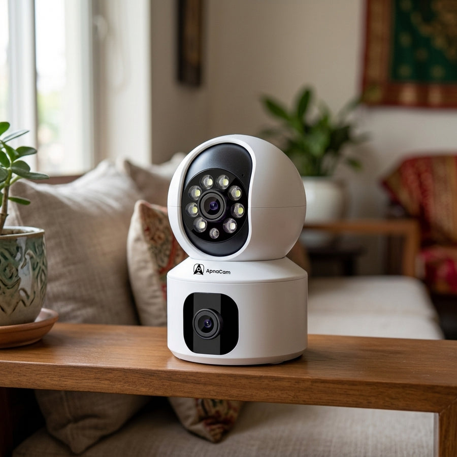 ApnaCam SuperCam 5MP×2 Dual-Lens WiFi PTZ CCTV | Bullet + PTZ Hybrid | AI Human Detection | Night Vision | Indoor Security | V380 Pro